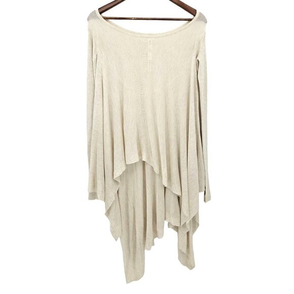 Lululemon Tops - Lululemon Athletica HiLo Knit Top Sz 4 Oversized Cream Ribbed Long Sleeves RARE